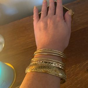 Beautiful set of gold tone bangles